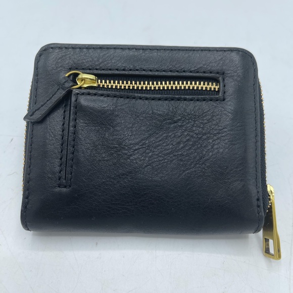 Fossil Handbags - NEW FOSSIL  LEATHER WALLET OLD ENG.BRASS RFID ZIP